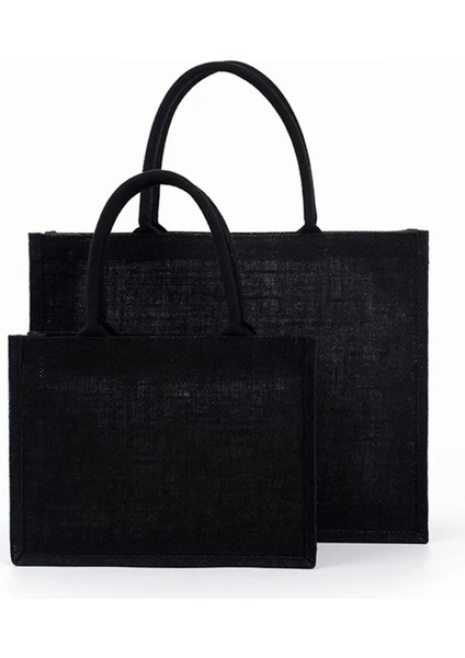 29X25X15CM Kadın Katlanabilir Jüt Çuval Bezi Tote Çanta Diy Boş Bakkal Çanta Büyük Kapasiteli Seyahat Depolama Organizatör Kulplu (Yurt Dışından) modelleri