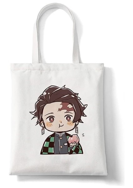Y11 Demon Slayer Alışveriş Çantası Anime Alışveriş Çantaları Rengoku Kyoujurou Kimetsu No Yaiba Kanvas Tote Çanta Çanta Harajuku Omuz Çantaları (Yurt Dışından)