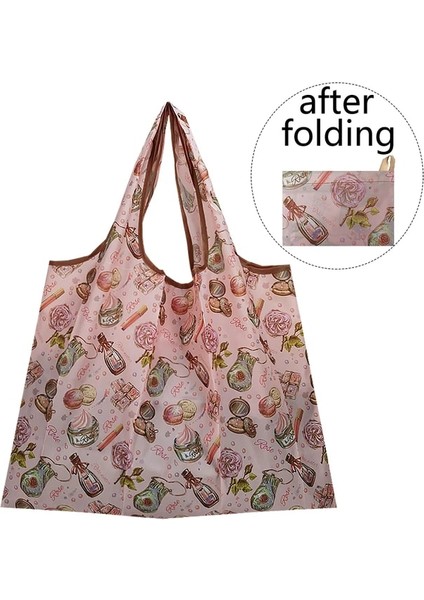 868-HUAZHUANG-6 L Büyük Boy Su Geçirmez Süpermarket Alışveriş Çantası Katlanır Eko Çanta Taşınabilir Moda Katlanabilir Alışveriş Çantası Bakkal Yıkanabilir Eko Çanta (Yurt Dışından)