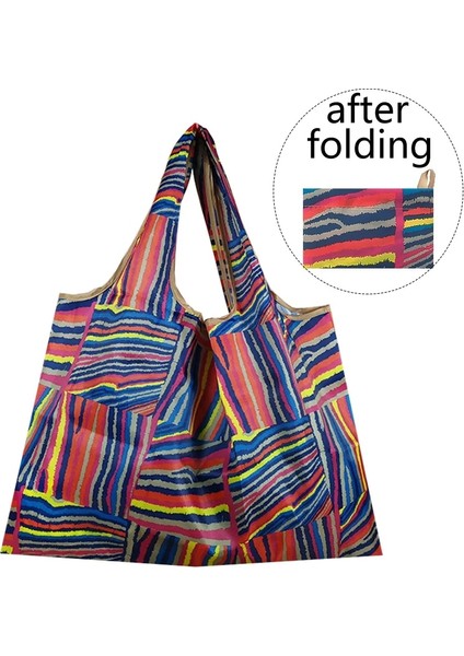 868-HUAZHUANG-6 L Büyük Boy Su Geçirmez Süpermarket Alışveriş Çantası Katlanır Eko Çanta Taşınabilir Moda Katlanabilir Alışveriş Çantası Bakkal Yıkanabilir Eko Çanta (Yurt Dışından)