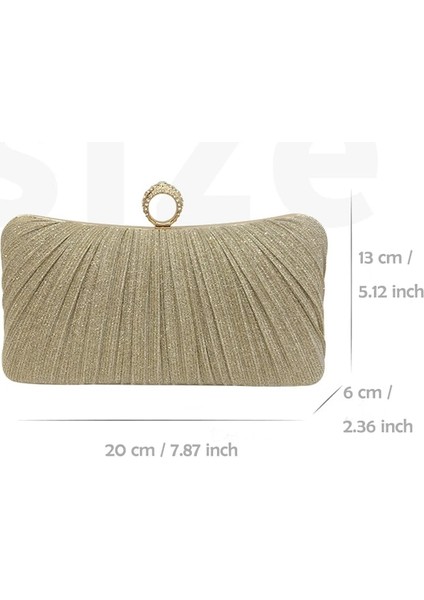 Altın Kadın Lady Lüks Akşam Debriyaj Omuz Çantası Çanta Çanta Parti Düğün Balo Doğum Günü Gül Gümüş Altın Siyah (Yurt Dışından) modelleri