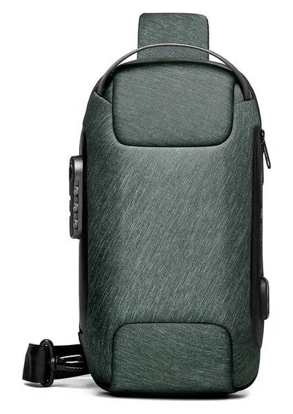 9530 Ordu Yeşil Weixier Erkekler Için Omuz Çantası Su Geçirmez USB Adam Crossbody Çanta Anti-Hırsızlık Kısa Seyahat Messenger Sling Moda Tasarımcısı Göğüs Çantası (Yurt Dışından)