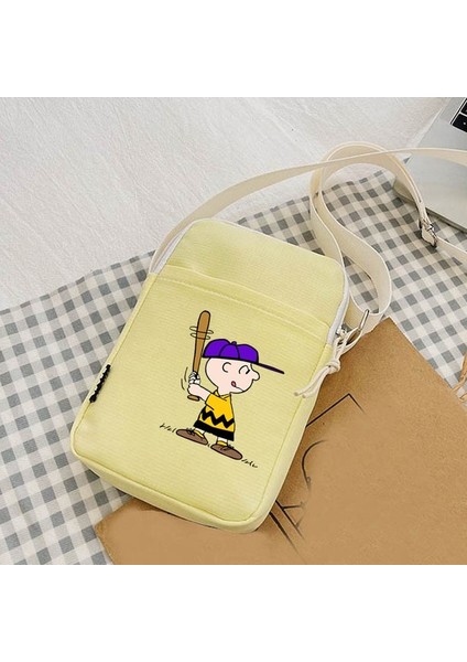 SNB0519 Snoopies Anime Köpek Hayvan Kadın Crossbody Çanta Omuz Çantası Kadın Küçük Çanta Kanvas Öğrencileri Tek Omuz Çanta El Çantaları (Yurt Dışından)