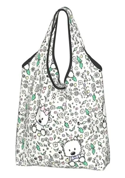 Stil 6 Alışveriş Çantası Komik Baskı West Highland Beyaz Terrier Köpek Tote Alışveriş Çantaları Taşınabilir Alışveriş Omuz Westie Yavru Çanta (Yurt Dışından)