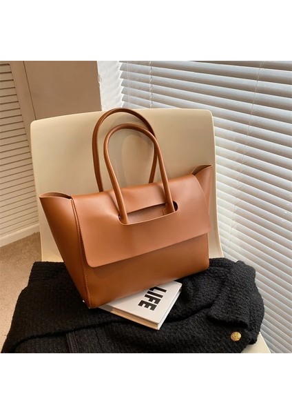 Kahverengi High End Feeling Bez Çantalar Kadınlar Için Büyük Kapasiteli Tasarımcı Lüks 2023 Yeni Trendy Alışveriş Kore Versiyonu Çanta Retro Seyahat (Yurt Dışından)