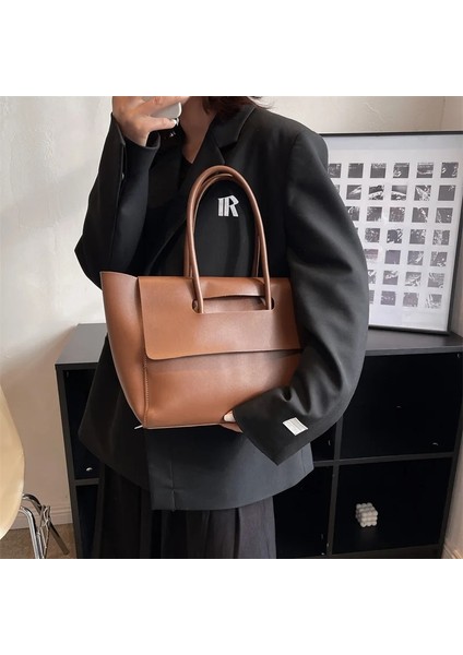 Kahverengi High End Feeling Bez Çantalar Kadınlar Için Büyük Kapasiteli Tasarımcı Lüks 2023 Yeni Trendy Alışveriş Kore Versiyonu Çanta Retro Seyahat (Yurt Dışından) indirimleri