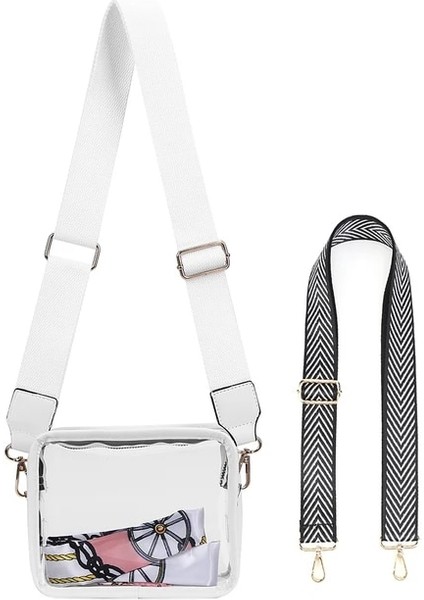 Beyaz A 2023 Kadın Şeffaf Küçük Crossbody Çanta Yaz Jöle Messenger Çanta Kadın Seyahat Şeftali Omuz Çantası Kızlar Temizle Çantalar (Yurt Dışından)