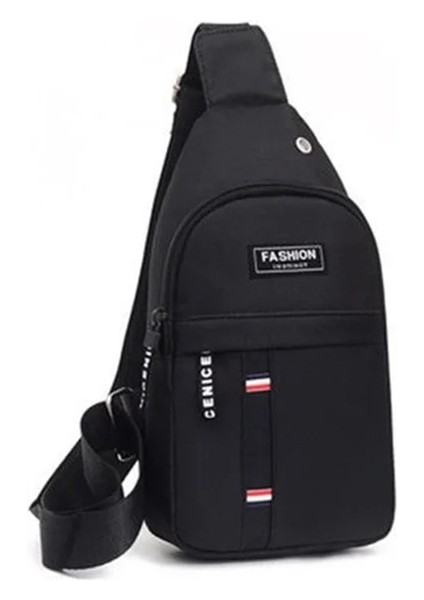 Siyah 2023 Yeni Göğüs Çantası Yeni Erkekler Basit Naylon Moda Su Geçirmez Tek Omuz Crossbody Çanta Çanta Yeni Bandolera Hombre Bolsas (Yurt Dışından)