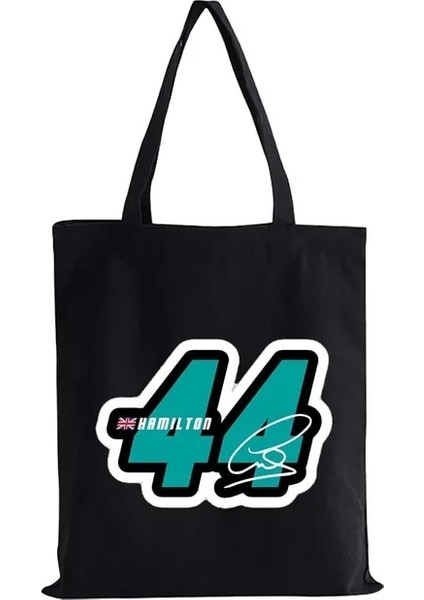 W1 35X40CM Iki Taraflı F1 Racers Numarası 55 44 33 Max Sergio Lewis Fernando Carlos Bez Çantalar Alışveriş Çantası Kanvas Yeniden Kullanılabilir Büyük Omuz Çantaları (Yurt Dışından)