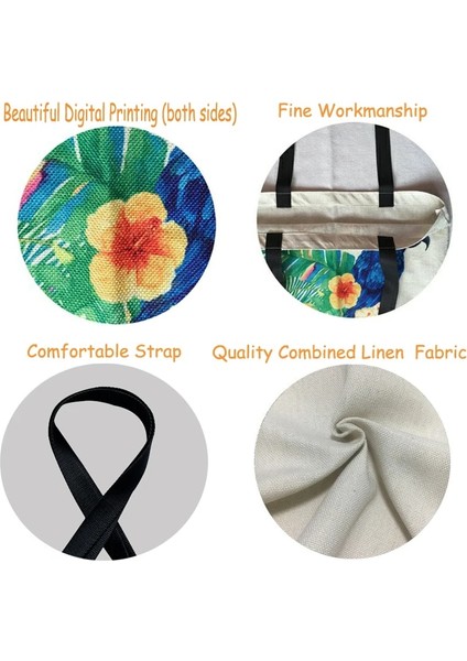 Desen 3 Boyut M 35X35 cm Taze Çiçek Baskı Çanta Kadın Bayanlar Moda Rahat Tote Seyahat Alışveriş Çantaları Bakkal Süpermarket Için (Yurt Dışından) modelleri