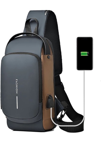 Siyah Polarshe Erkekler Çok Fonksiyonlu Anti Hırsızlık USB Omuzdan Askili Çanta Erkek Crossbody Messenger Seyahat Sling Göğüs Çanta Paketi Çapraz Vücut Çanta (Yurt Dışından) indirimleri