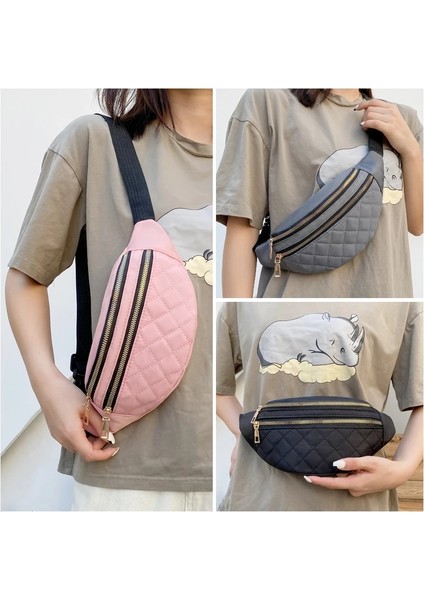 Mavi Bel Çantası Kadın Fanny Paketi Göğüs Omuz Kemer Çantası Moda Paketleri Parti Crossbody Bayan Seyahat Telefon Kılıfı Bayan Çanta Serseri Çanta (Yurt Dışından) modelleri