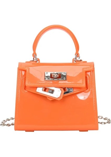 Orange 2023 Yeni Geliş Jöle Çanta - Sevimli Mini Ruj Çanta |çok Yönlü Zincirli Tek Omuz Çapraz Askılı Çanta (Yurt Dışından)
