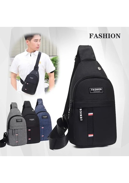Gri 17X31CM Erkek Göğüs Çantası Rahat Bel Çantası Erkek Su Geçirmez Omuz Crossbody Çanta Naylon Çanta (Yurt Dışından) fiyatları