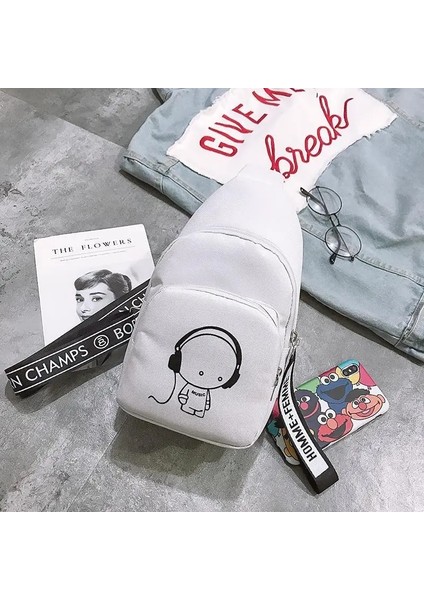 Beyaz-Y Güzel Moda Kadın Omuz Çantası Alışveriş Seyahat Dağcılık Çok Fonksiyonlu Crossbody Çanta Sadelik Saklama Göğüs Çantası (Yurt Dışından) fırsatları