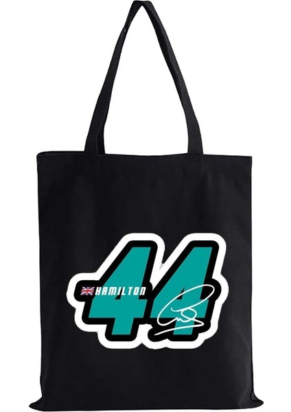 W10 35X40CM Iki Taraflı F1 Racers Numarası 55 44 33 Max Sergio Lewis Fernando Carlos Bez Çantalar Alışveriş Çantası Kanvas Yeniden Kullanılabilir Büyük Omuz Çantaları (Yurt Dışından) modelleri