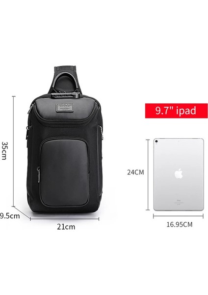 Siyah Marka Büyük Kapasiteli Erkekler Oxford Su Geçirmez Çok Fonksiyonlu Omuzdan Askili Çanta Crossbody Çanta Messenger Göğüs Sling Seyahat Paketi Erkek (Yurt Dışından) fiyatları