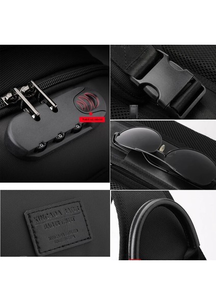 Siyah Marka Büyük Kapasiteli Erkekler Oxford Su Geçirmez Çok Fonksiyonlu Omuzdan Askili Çanta Crossbody Çanta Messenger Göğüs Sling Seyahat Paketi Erkek (Yurt Dışından) indirimleri