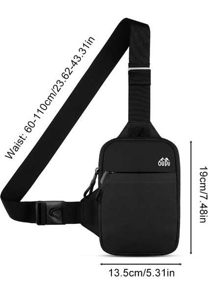 Siyah Erkek Omuz Göğüs Çantaları Naylon Su Geçirmez Kullanışlı Moda Askılı Çanta Spor Eğlence Bisiklet Cep Telefonu Crossbody Çanta (Yurt Dışından) modelleri