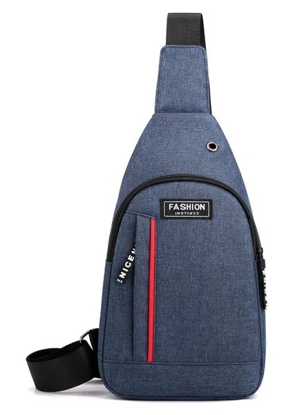 Mavi B Yeni Erkek Göğüs Çantası Çok Fonksiyonlu Moda Omuz Çantası Açık Havada Eğlence Crossbody Çanta Seyahat Gerekli Çanta Erkek Hareket Sırt Çantası (Yurt Dışından)