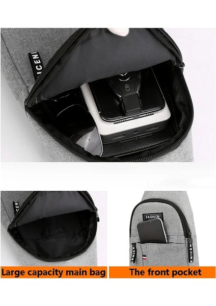 Mavi B Yeni Erkek Göğüs Çantası Çok Fonksiyonlu Moda Omuz Çantası Açık Havada Eğlence Crossbody Çanta Seyahat Gerekli Çanta Erkek Hareket Sırt Çantası (Yurt Dışından) indirimleri