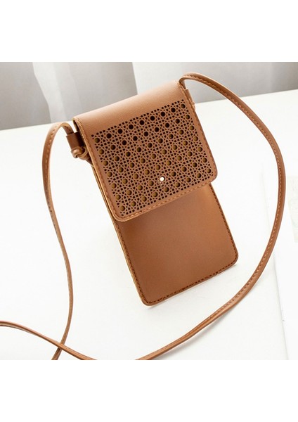 Pembe Çapraz Vücut Cep Telefonu Çantası Dokunmatik Ekran Temizle Pencere Mini Çanta Cep Telefonu Çanta Kılıfı DIN889 (Yurt Dışından) fiyatları