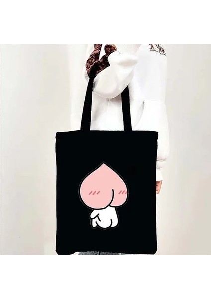 B 71 35X40 cm Kore Kpop Kanvas Tote Çanta Sevimli Aşk Parmak Kalp Kaçak Çocuklar Ramen Omuz Kanvas Tote Çanta Harajuku Shopper Alışveriş Çantaları (Yurt Dışından)