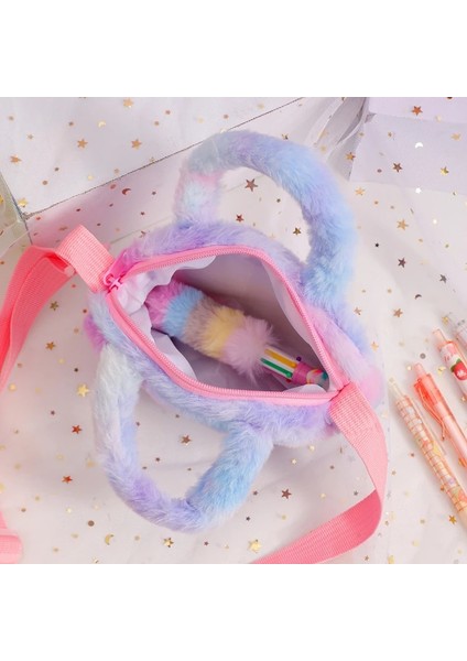 Pembe 18X5X13 cm Çocuk Peluş Sırt Çantası Karikatür Omuzdan Askili Çanta Sevimli Unicorn Işlemeli Çanta Anaokulu Kız Aperatif Çanta (Yurt Dışından) indirimleri