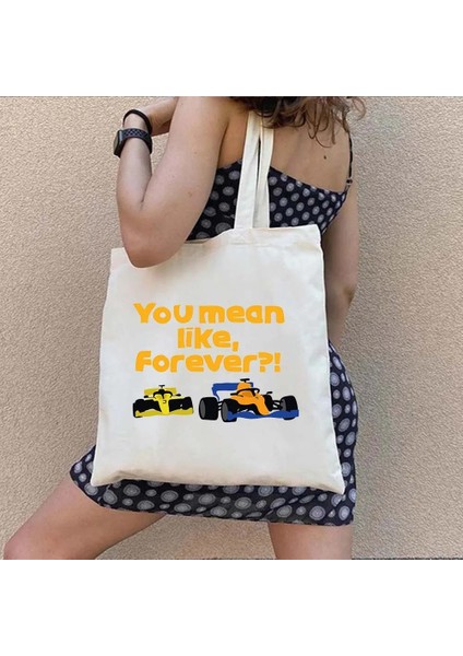 B 32 35X40CM F1 Racer Lando Norris 4 Formula 1 Daniel 3 Yarış Arabası Kask Erkek Kadın Omuz Kanvas Tote Çanta Shopper Yaz Alışveriş Çantaları (Yurt Dışından) modelleri