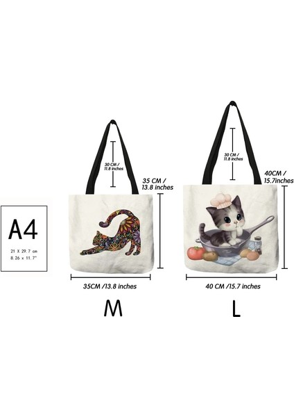 Desen 17 Boyut L 40X40 cm Özel Çiçek Pet Köpek Kedi Baskı Kadın Tote Çanta Rahat Okul Seyahat Omuz Çantası Süpermarket Için Yeniden Kullanılabilir Alışveriş Çantaları (Yurt Dışından) indirimleri