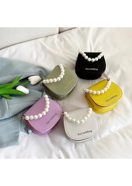 3-Siyah Kadın Moda Mini Inci Çanta Zincir Çanta Yeni Zarif Omuz Askılı Çanta Taşınabilir Kız Crossbody Küçük Kare Çanta 2023 Yeni (Yurt Dışından) fiyatları