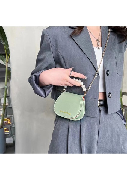 3-Siyah Kadın Moda Mini Inci Çanta Zincir Çanta Yeni Zarif Omuz Askılı Çanta Taşınabilir Kız Crossbody Küçük Kare Çanta 2023 Yeni (Yurt Dışından) fırsatları