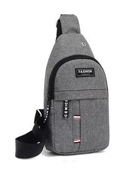 Gri Sling Çanta Göğüs Çanta Erkekler Yeni Rahat Kore Versiyonu Oxford Kumaş Moda Spor Çanta Tek Omuz Messenger Çanta Kanvas Sırt Çantası (Yurt Dışından)