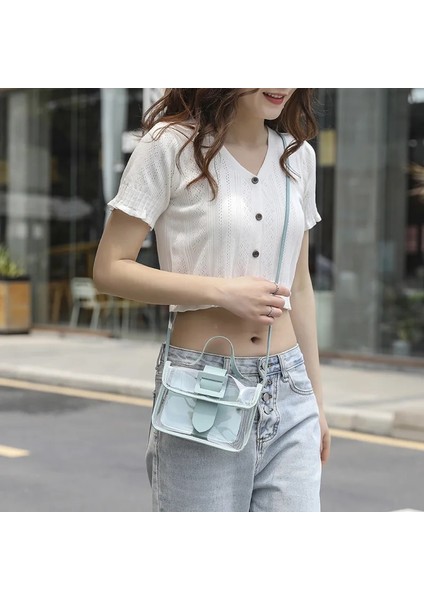 Kırmızı Ilkbahar Yaz Moda Kadın Şeffaf Kare Tek Kollu Çanta Serin Pvc Omuz Çantası Messenger Çanta Cep Tatlı Bayan Çantası (Yurt Dışından) fiyatları