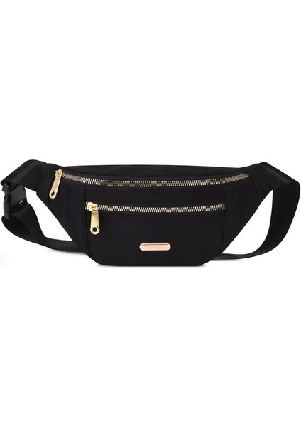 Siyah Banliyö Fanny Paketi Eğlence Oxford Bel Çantaları Bayanlar Öğrenciler Için Omuz Crossbody Göğüs Çanta Tüm Maç Kese Çanta Kadınlar Için (Yurt Dışından)