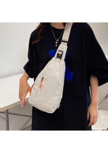 Kırık Beyaz Göğüs Çantası Yeni Bayan Göğüs Çantaları Rahat Bel Çantası Moda Kısa Seyahat Taşıma Çantaları Kadın Su Geçirmez Omuz Crossbody Çanta Oxford Bez Çanta (Yurt Dışından) fiyatları