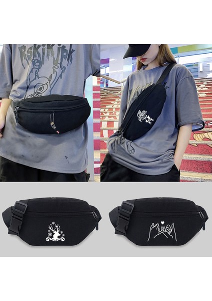 6WHITE PICTURE001 Moda Göğüs Haberci Çanta Kadın Seyahat Bel Çantası Beyaz Resim Serisi Omuz Crossbody Çanta Doğa Sporları Bel Saklama Çantası (Yurt Dışından) fiyatları