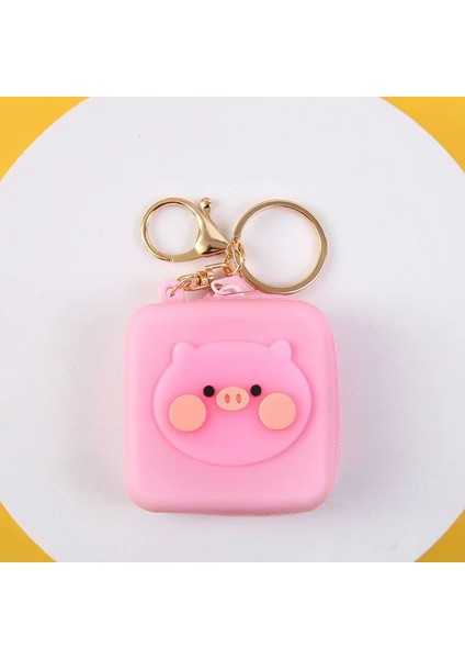 Tavşan Karikatür Silikon Para Cüzdan Hayvan Kadın Kızlar Mini Kulaklık Çantası Kawali Kulaklık Çanta Kılıf Çocuk Çocuk Hediyeler 6X6CM (Yurt Dışından) fiyatları