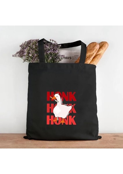 B155 35X40CM Komik Honk Isimsiz Kaz Oyunu Kurbağa Pingu Ördek Sevimli Karikatür Kız Kadın Kanvas Omuz Alışveriş Kitabı Pamuk Çanta Eko Tote Çanta (Yurt Dışından)