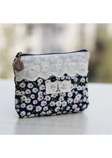 Lacivert 1 Kadın Pamuk Çiçek Dantel Kısa Cüzdan Bozuk Para Cüzdanı Kadın Bez Mini Para Kese Kart Çanta Bayanlar Küçük Çanta Bolso Kızlar Için (Yurt Dışından) modelleri