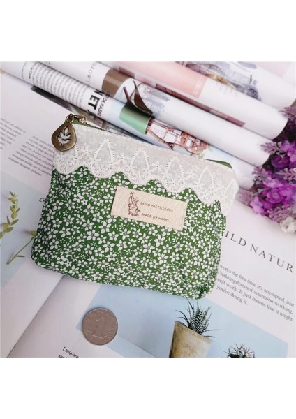 Lacivert 1 Kadın Pamuk Çiçek Dantel Kısa Cüzdan Bozuk Para Cüzdanı Kadın Bez Mini Para Kese Kart Çanta Bayanlar Küçük Çanta Bolso Kızlar Için (Yurt Dışından) indirimleri