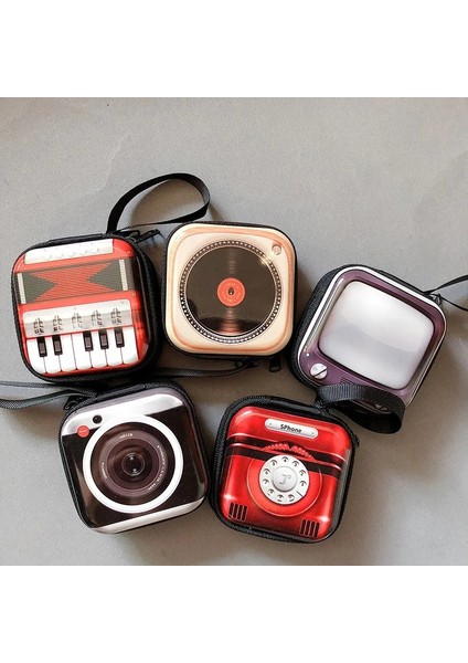 13 Retro Teneke Kare Bozuk Para Cüzdanı Kulaklık Çantası Kulaklık Cep Anahtar Kutu Saklama Kutusu Metal Fermuar Cüzdan Çanta Anahtarlık Tutucu (Yurt Dışından) fırsatları