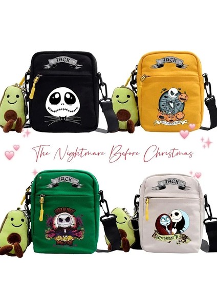 D-2 Noel Öncesi Kabus Omuz Çantaları Karikatür Jack Rahat Kanvas Crossbody Çanta Kadın Erkek Anime Mini Saklama Çantası (Yurt Dışından) fiyatları