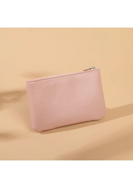 Pembe Moda Deri Bayan Fermuarlı Bozuk Para Cüzdanı Çok Fonksiyonlu Küçük Para Anahtar Kredi Kartı Çanta Cüzdan Kadın Erkek Çocuklar Mini Cüzdan (Yurt Dışından)