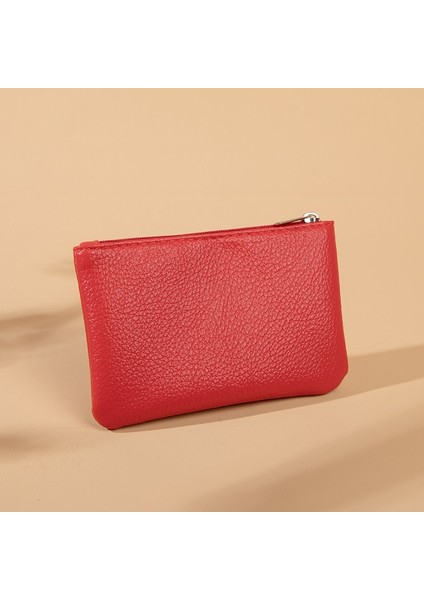 Pembe Moda Deri Bayan Fermuarlı Bozuk Para Cüzdanı Çok Fonksiyonlu Küçük Para Anahtar Kredi Kartı Çanta Cüzdan Kadın Erkek Çocuklar Mini Cüzdan (Yurt Dışından)