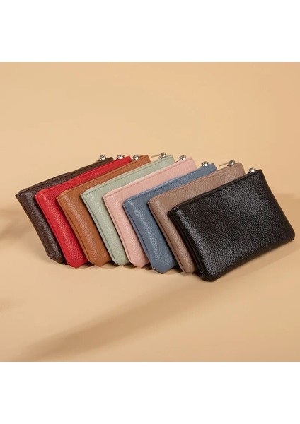 Pembe Moda Deri Bayan Fermuarlı Bozuk Para Cüzdanı Çok Fonksiyonlu Küçük Para Anahtar Kredi Kartı Çanta Cüzdan Kadın Erkek Çocuklar Mini Cüzdan (Yurt Dışından)