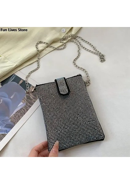 Mc Kadın Taklidi Telefonu Çanta Bayan Zincir Mini Omuz Çanta Lüks Moda Parti Crossbody Çanta Bayanlar Küçük Kare Kese Yeni (Yurt Dışından)