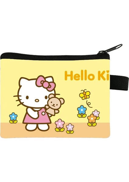 26 Sanrio Hello Kitty Kadın Mini Bozuk Para Cüzdanı Fermuar Kısa Cüzdan Kart Tutucu Kılıf Debriyaj Değişim Çantası Çocuk Cüzdan Değişim Tutucu (Yurt Dışından)
