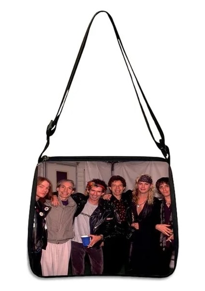 202304-26 25X30CM Guns N Roses Omuz Çantaları Kadın Crossbody Çanta Manga Kaneki Ken Bayan Çanta Messenger Çanta (Yurt Dışından)