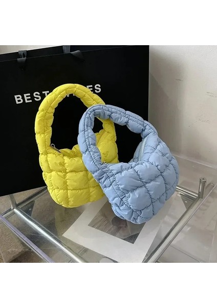 Siyah Moda Kapitone Omuz Çantaları Kadın Çanta Mini Bulut Pilili Çanta Puffer Hamur Çanta Lüks Tote Çanta Dantelli Çanta (Yurt Dışından) indirimleri